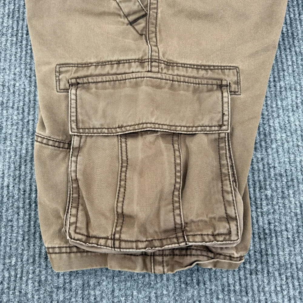 Vintage Old Navy Cargo Shorts Mens Size 28 Brown Military Heavyweight Canvas Y2K